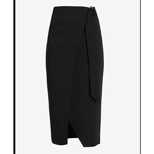 Express high waisted side tie buckle midi skirt size 10